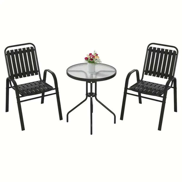 Outdoor patio ,two chairs and table