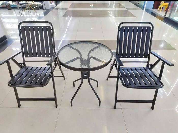 Outdoor patio ,two chairs and table