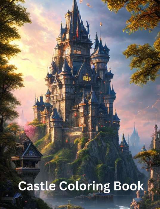 Castles Adult Coloring Book - 24 Pages eBook