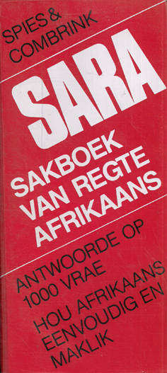 SARA sakboek van regte Afrikaans.