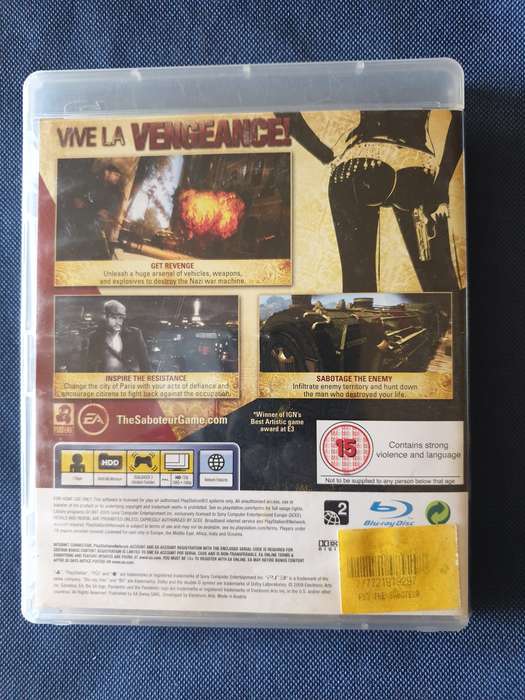 PS3 Game - The Saboteur