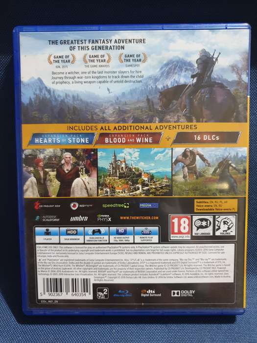PS4 - The witcher Wild Hunt GOTY