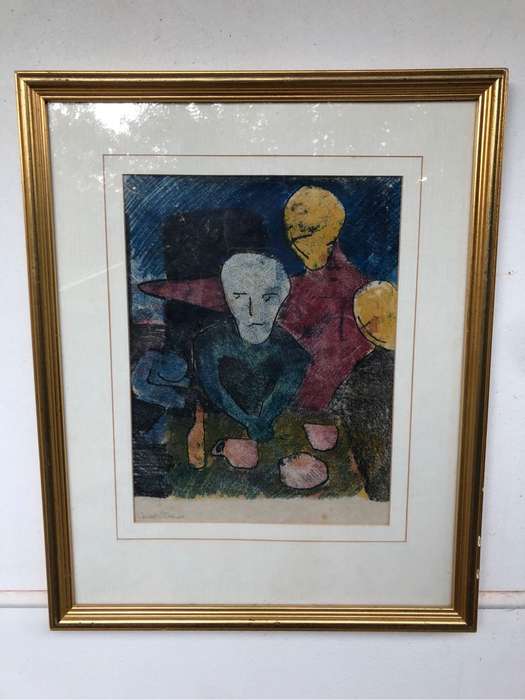 Gareth Davies (20th C) Stunning mixed media framed behind glass