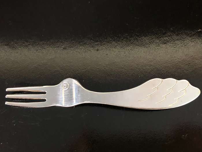 Sato Kogyu Metal Seagull Design Cake Fork - stunning design