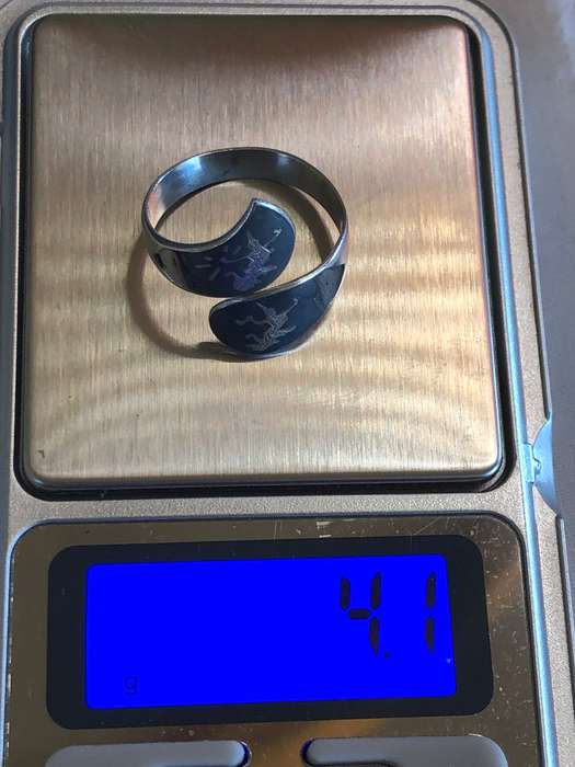 Sterling silver Siam ring - size Q - 4.1g
