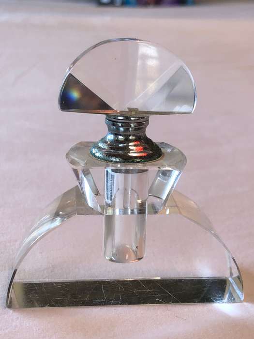 WOW !!!  Stunning vintage crystal perfume scent bottle