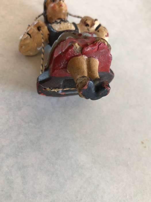 BOUNCING GIRL CUCKOO CLOCK PENDULUM - NICE ANTIQUE PIECE