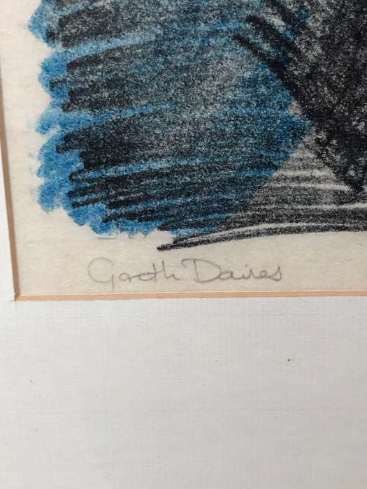 Gareth Davies (20th C) Stunning mixed media framed behind glass