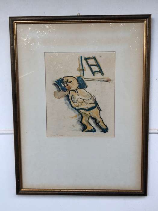 Gareth Davies (20th C) Stunning mixed media framed behind glass
