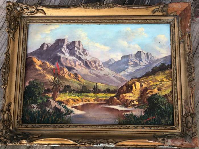 INVESTMENT ART !!! - FAMOUS SA ARTIST J.L.  FAURE (1931 - 2022) ORIGINAL OIL ON CANVAS