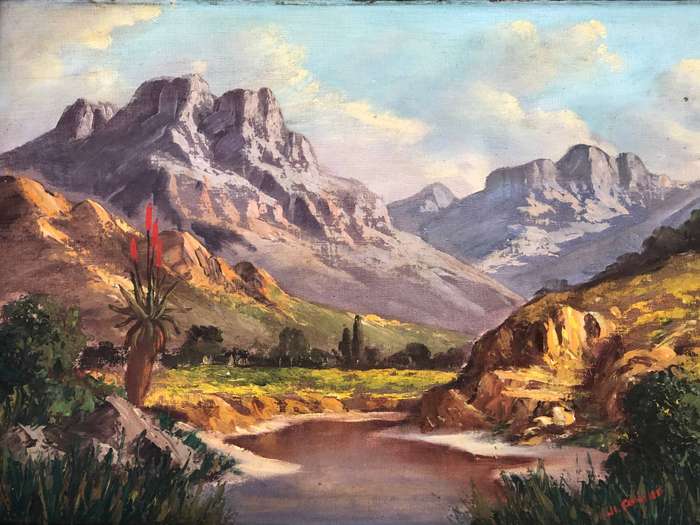 INVESTMENT ART !!! - FAMOUS SA ARTIST J.L.  FAURE (1931 - 2022) ORIGINAL OIL ON CANVAS