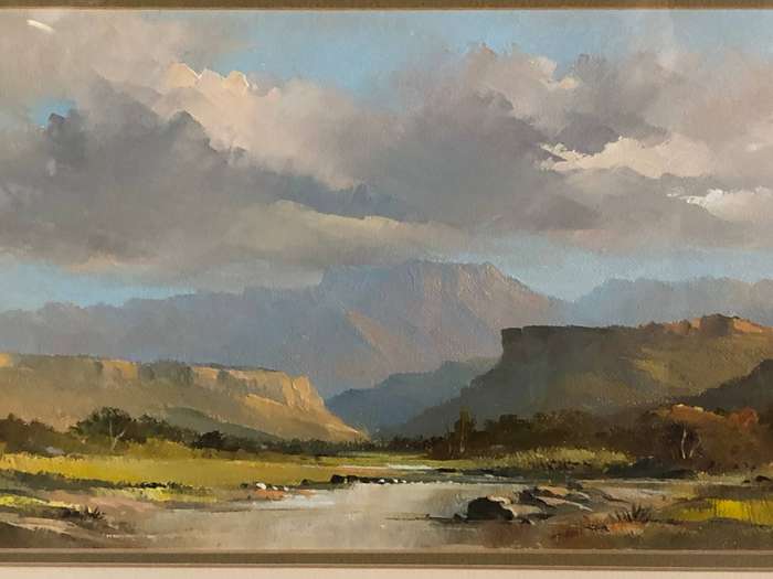 SA ARTIST - LOUIS SMIT - OIL ON CANVAS ON BOARD - LANDSCAPE