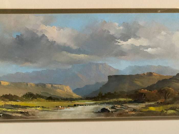 SA ARTIST - LOUIS SMIT - OIL ON CANVAS ON BOARD - LANDSCAPE