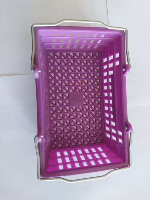 Miniature Shopping Basket, Purple, Size 110mm x 70mm x 40mm, See Photo's For More Info