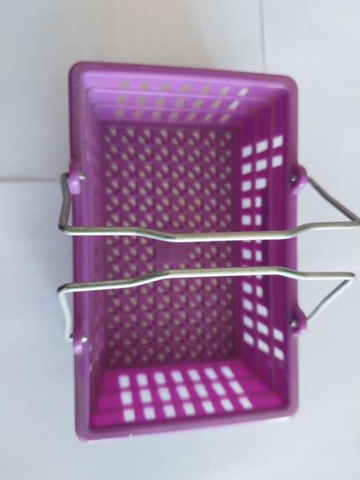 Miniature Shopping Basket, Purple, Size 110mm x 70mm x 40mm, See Photo's For More Info