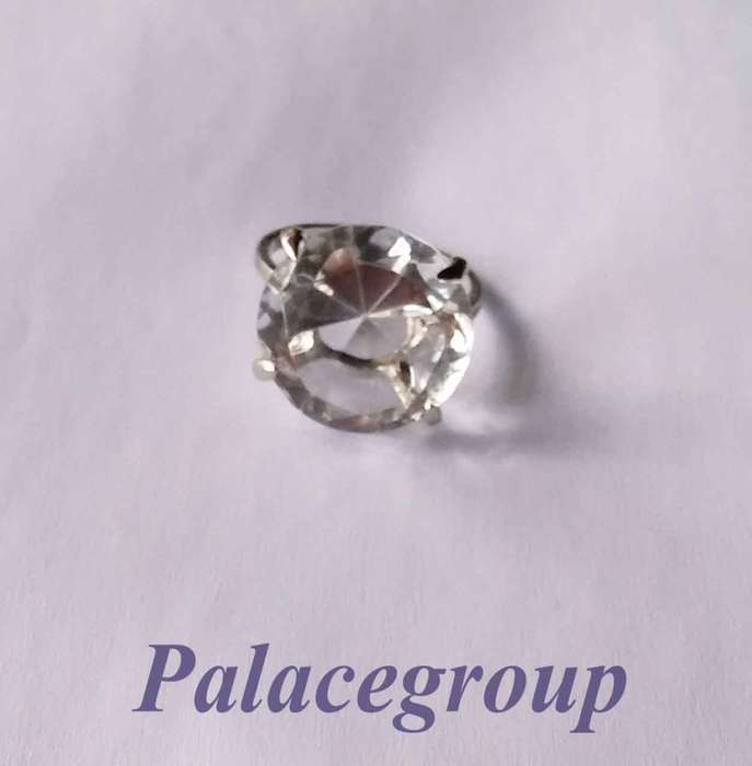 Display Ring, Silver Alloy + Round Cut Simulated Cubic Zirco, Ring Size ±28mm, Dia 28.5mm, H 17mm