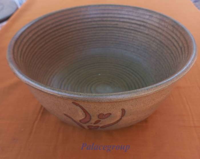 Argilla Pottery Art, Sandstorm Red Clay, 2 x Round Salad Bowls, Capacity 1 x 2.6 liter, 1 x 1.2 lite