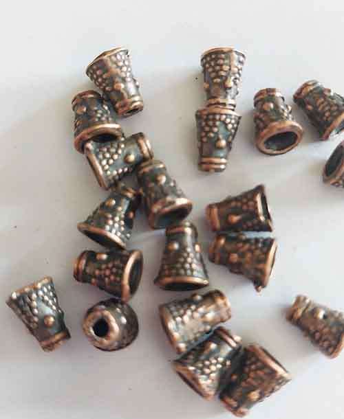 Findings, Beadcaps Copper, Metal Dome, 6mm x 7mm, 8pc