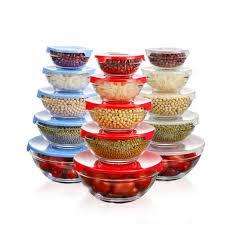 5 PC GLASS BOWL COOKING SETS