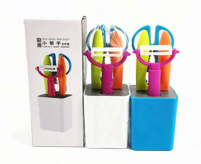 KITCHEN PLASTIC UTENSIL COLORFUL SET