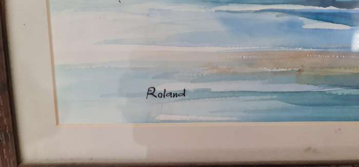 Original Art. Yacht Paintings (two) by Renown Artist, Roland. Framed.
