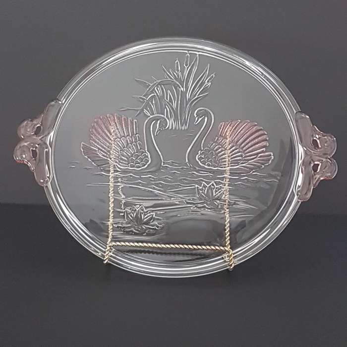 Original Mikasa Walther Crystal Serving Tray / Cake Plate / Platter from Germany