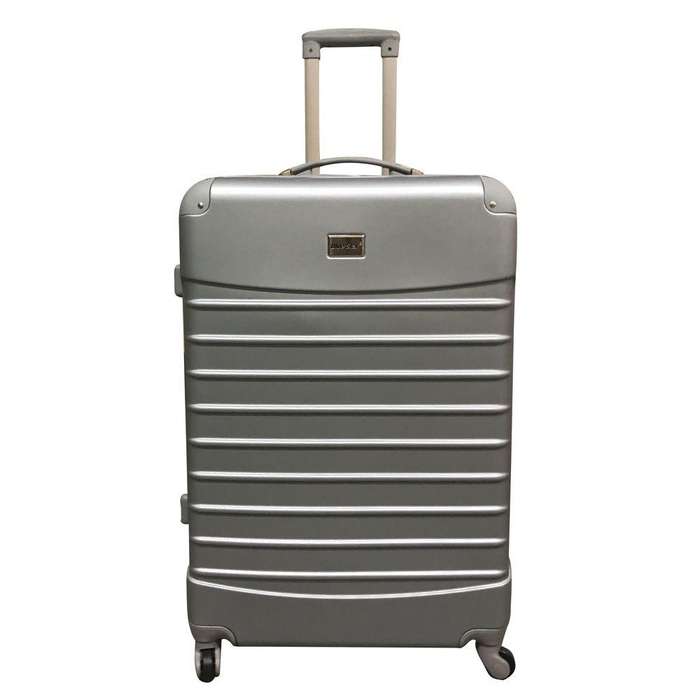 3-Piece Silver Luggage Set with LocksDurable ABS Travel Bags for Modern South African Travellers