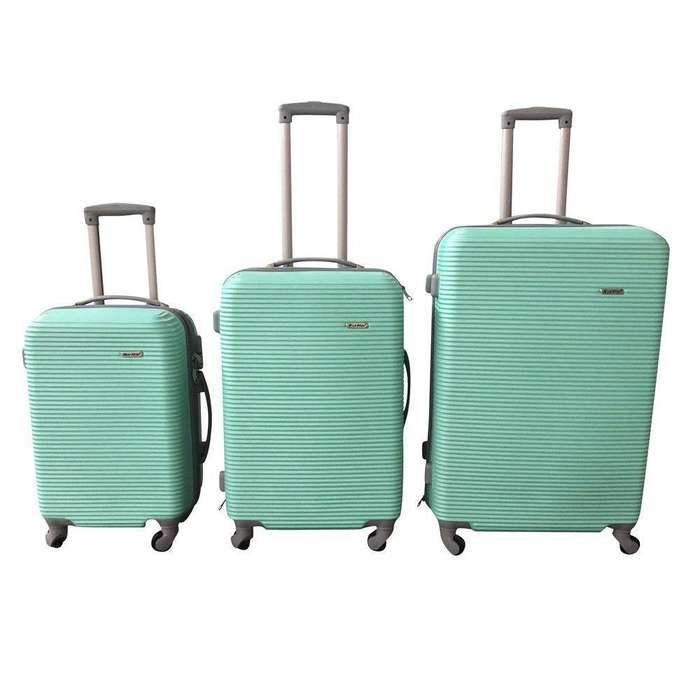 Applegreen 3-Piece Hard Shell Luggage Set  Spinner Trolleys with Locks, Stylish Travel Bags  SA