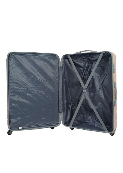 3-Piece Cream HardShell Luggage Set with Spinner Wheels & Locks  Stylish Durable Travel Suitcases