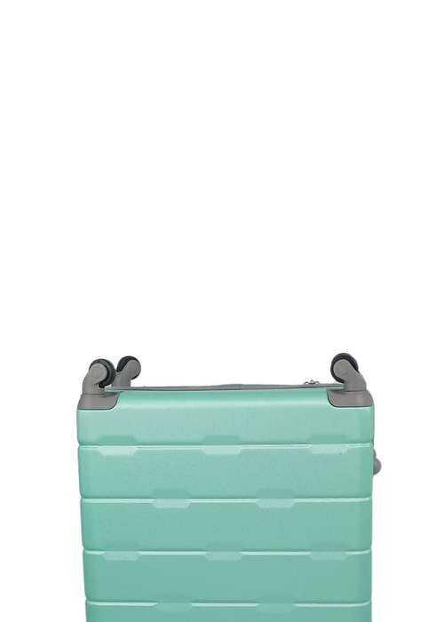3-Piece Green Hard Shell Luggage Set with Spinner Wheels & LockDurable Lightweight Travel Suitcases