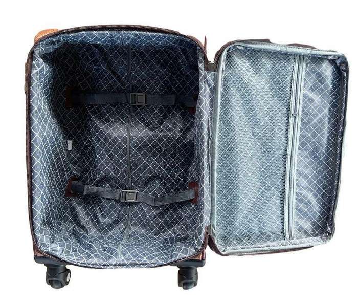 3-Piece Purple Soft Shell Luggage Set  Spinner Wheels, Combo Locks & Expandable Quilted Interiors