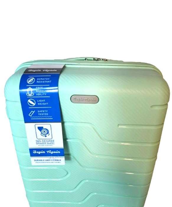 3-Piece Mint Green Hard Shell Luggage Set by BeginAgainTSA Locks,Spinner Wheels, Lightweight Travel