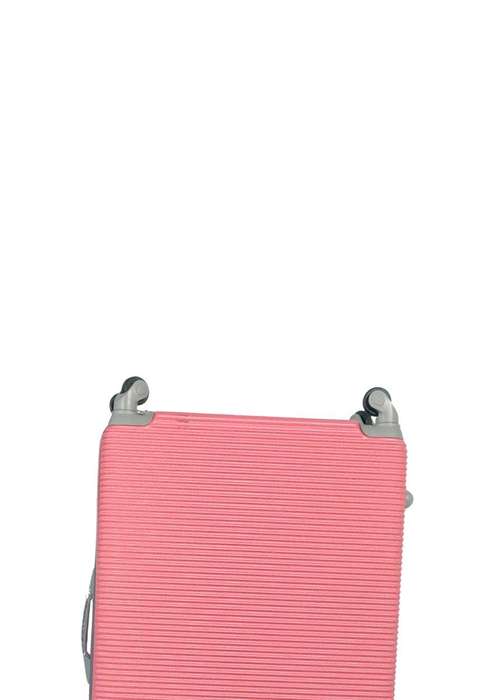 Pink 3-Piece Hard Shell Luggage Set with Spinner Wheels, TSA Lock & Stylish Ribbed Textured Design