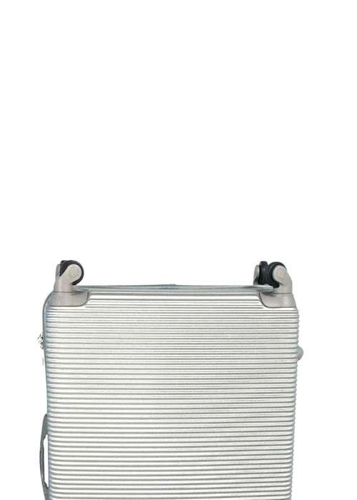 3-Piece Silver Hard Shell Luggage Set with Spinner Wheels, Locks & Scratch-Resistant Exterior
