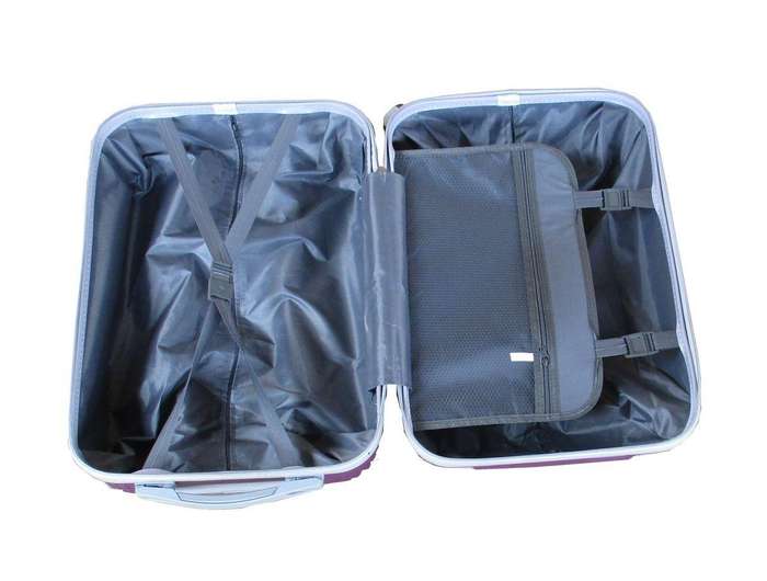 Purple TOUCH 3-Piece Hard Shell Luggage Set with Spinner Wheels, Locks & Organised Interiors