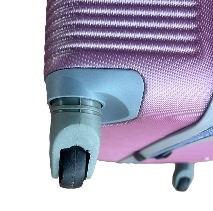 3-Piece Silver Pink Hard Shell Luggage Set with Spinner Wheels, Built-In Lock & Fast SA Delivery