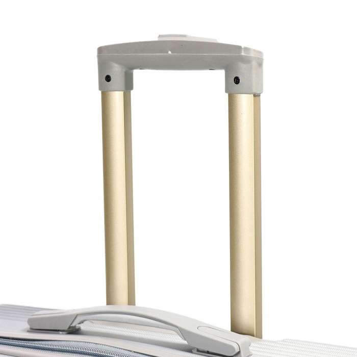 3-Piece Silver Hard Shell Luggage Set with Spinner Wheels, Built-In Lock & Fast Delivery in SA