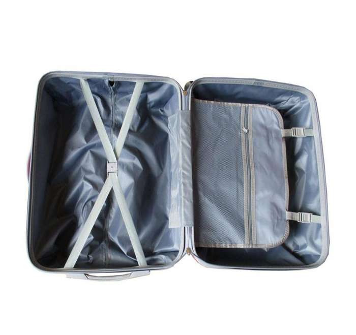 3-Piece Silver Hard Shell Luggage Set with Spinner Wheels, Lock, Interior Divider & Fast SA Delivery
