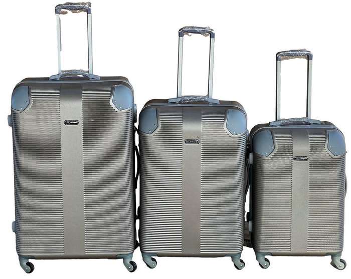 3-Piece Gold HardShell Luggage Set with Spinner Wheels,Built-In Lock & Fast Delivery in South Africa