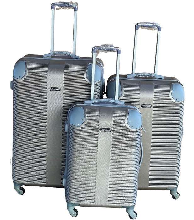 3-Piece Gold HardShell Luggage Set with Spinner Wheels,Built-In Lock & Fast Delivery in South Africa