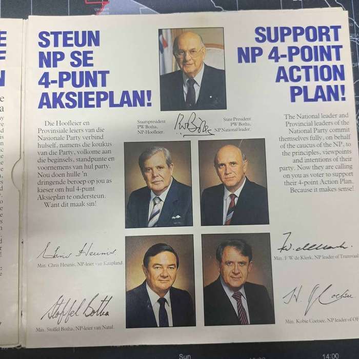 PW Botha - Waarom Jy Moet Stem - Pamphlet with LP and Audio Cassette.