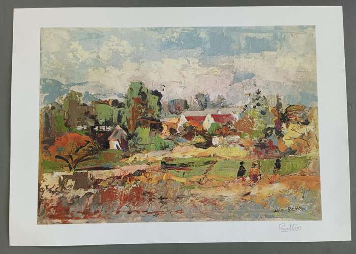 WALTER BATTIS SIGNED PRINT - EASTERN CAPE SCENE 350 X 250 IMAGE