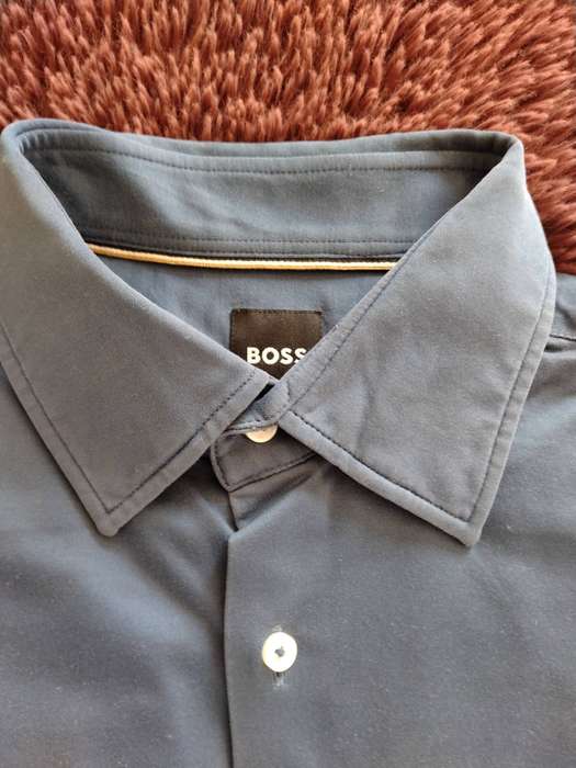 Hugo Boss Dark Blue Long Sleeved Buttoned Shirt