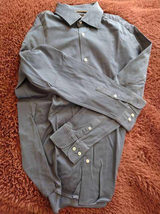 Hugo Boss Dark Blue Long Sleeved Buttoned Shirt