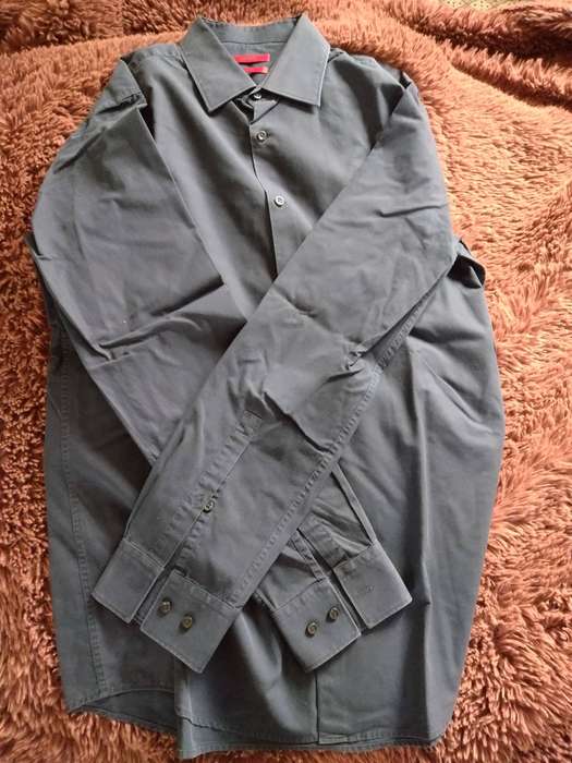 Hugo Boss Dark Blue Long Sleeved Buttoned Shirt