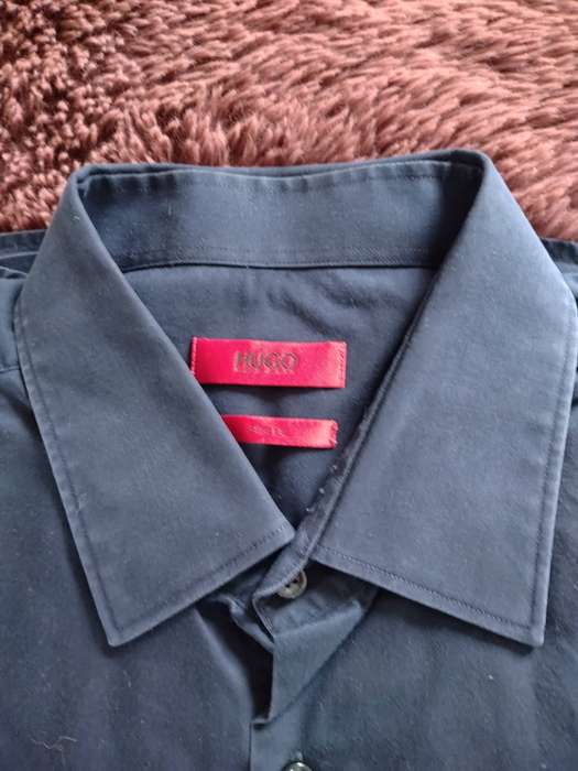 Hugo Boss Dark Blue Long Sleeved Buttoned Shirt