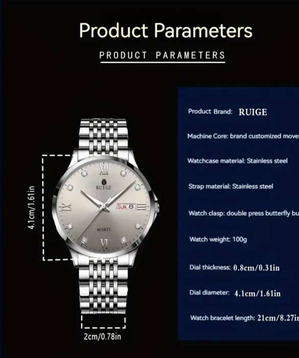 Exclusive lifetime Stainless Steel watch