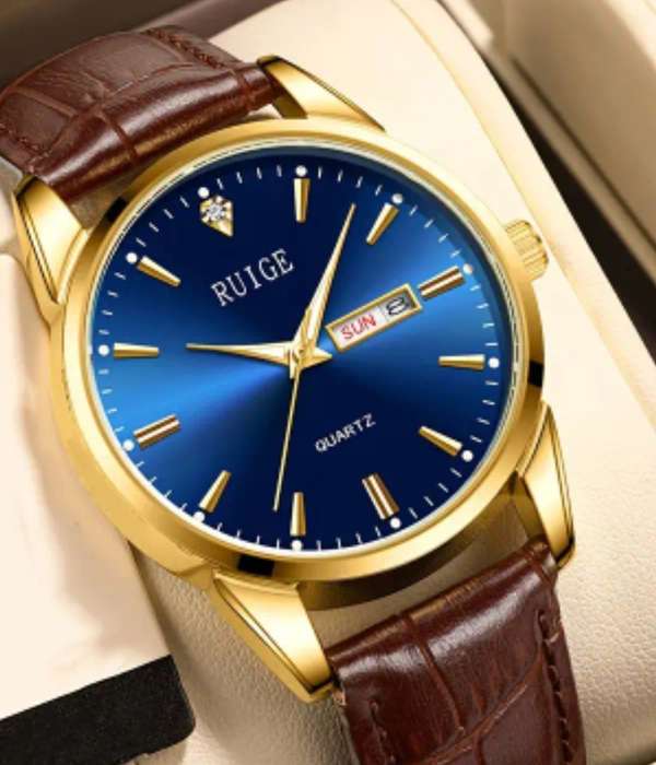 Ruige mens classic quality stainless steel watch