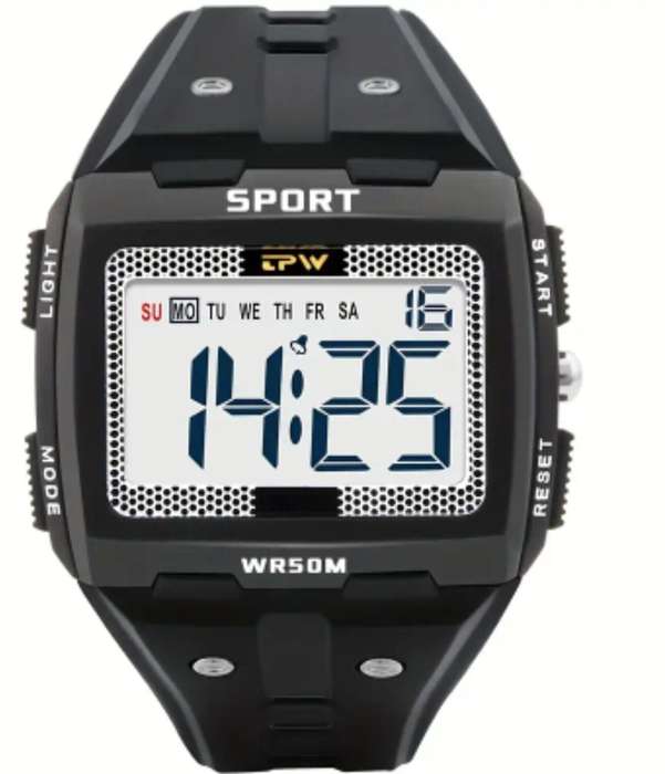 Digital waterproof sports watch