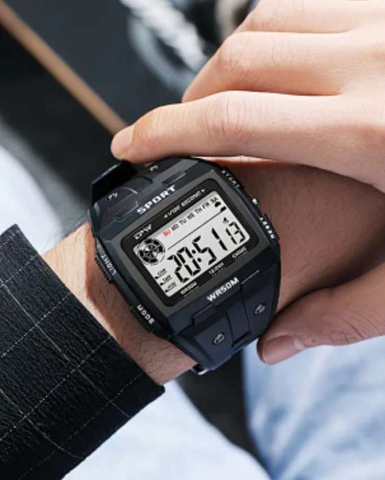 Digital waterproof sports watch